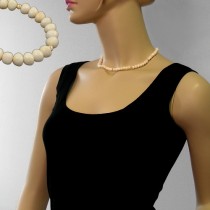 Collier Halskette Perle unrund elfenbein 42cm