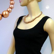 Collier Halskette Perle verlaufend topas 50cm