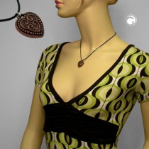 Halskette Ritterherz altkupfer 45cm