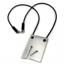 Halskette Edelstahl Buchstabe V 42cm