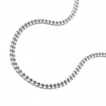 Halskette Panzer 2x diamantiert 925 Sterlingsilber 40cm
