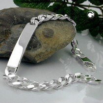 Schildband Armband Panzer 925 Sterlingsilber