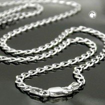 Halskette Weitpanzer 6x diamantiert 925 Sterlingsilber 50cm