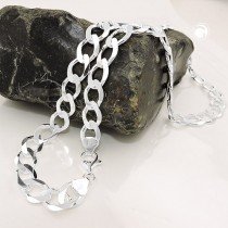 Halskette Weitpanzer 50cm 925 Sterlingsilber