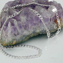 Halskette Weitpanzer 6x diamit 925 Sterlingsilber 55cm