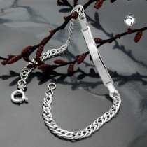 Schildband Armband Zwillingspanzer 925 Sterlingsilber