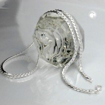 Halskette Panzer flach oval 925 Sterlingsilber 50cm