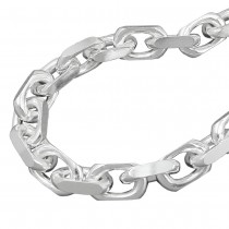Armband Ankerkette 4x diamantiert 925 Silber 23cm