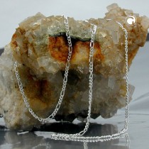 Halskette Figaro 2x diamantiert 925 Sterlingsilber 42cm