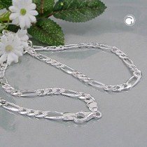 Halskette Figaro flach 55cm 925 Sterlingsilber