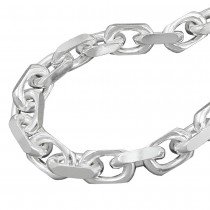 Armband Ankerkette 4x diamantiert 925 Silber 23cm