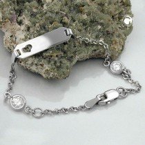 Schildband Anker rhodiniert 925 Sterlingsilber