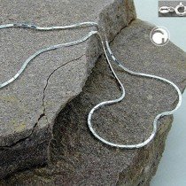 Halskette Kobra 4x diamantiert 925 Sterlingsilber 45cm