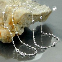 Halskette Halskette mit Kugeln 925 Sterlingsilber 45cm