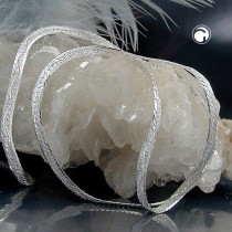 Halskette Schlange flach diamantiert 925 Sterlingsilber 40cm