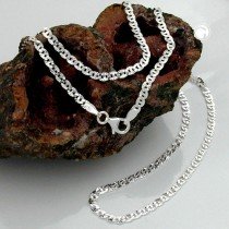 Collier Halskette Fantasie diamantiert 925 Sterlingsilber 42cm