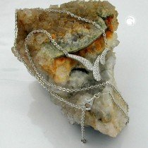 Halskette Schweif rhodiniert 925 Sterlingsilber 43cm