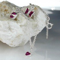 Armband Herz/Schmetterling 925 Sterlingsilber