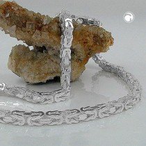 Halskette 7mm KönigsHalskette 925 Sterlingsilber 55cm