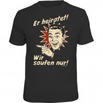 Fun T-Shirt - er heiratet retro links