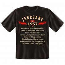 Fun T-Shirt Jahrgang 1957 Keine Bemerkungen über
