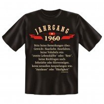 Fun T-Shirt Jahrgang 1960 Keine Bemerkungen über