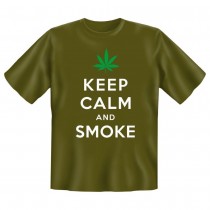 Fun T-Shirt Keep Calm and Smoke