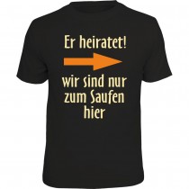 Fun T-Shirt - er heiratet! rechts