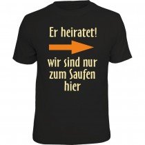 Fun T-Shirt - er heiratet! rechts