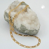 Halskette Stegpanzer vergoldet Americ Double 50cm