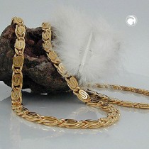 Halskette S-Panzer 2x diamantiert Americ Double 55cm