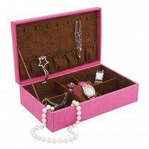 Schmuckkoffer BACCARA pink rosa Uhrenfach