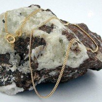 Halskette Panzerkette vergoldet Americ Double 40cm