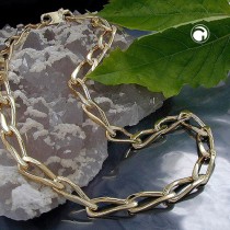 Halskette Weitpanzer 4x diamantiert KB Americ Double 50cm