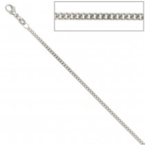 Panzerkette 925 Sterling Silber 2mm 45cm Halskette Kette Silberkette Karabiner