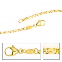 S-Panzerkette 333 Gelbgold diamantiert 1,6mm 42cm Gold Halskette Goldkette