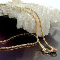 Halskette KobraHalskette rund vergoldet Americ Double 50cm