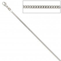 Panzerkette 925 Sterling Silber 2mm 45cm Halskette Kette Silberkette Karabiner