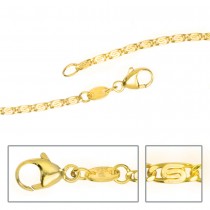 S-Panzerkette 333 Gelbgold diamantiert 1,6mm 38cm Gold Halskette Goldkette