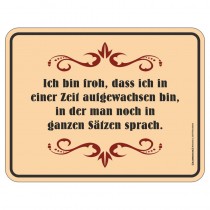 Magnetschild - in ganzen Sätzen