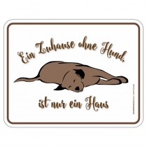 Magnetschild - Zuhause ohne Hund