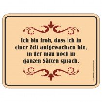 Magnetschild - in ganzen Sätzen