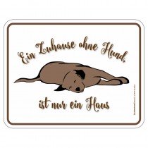 Magnetschild - Zuhause ohne Hund