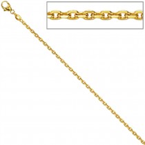 Ankerkette 585 Gelbgold diamantiert 1,6mm 40cm Gold Kette Halskette Goldkette