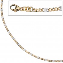 Steg-Panzerkette 333 Gelbgold massiv 2mm 45cm Gold Kette Halskette Goldkette