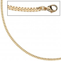 Panzerkette 333 Gelbgold massiv 2,6mm 45cm Gold Kette Halskette Goldkette