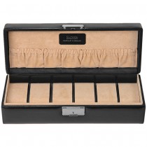 Sacher Uhrenetui Uhrenkasten schwarz für 6 Uhren abschließbar mit Schloss