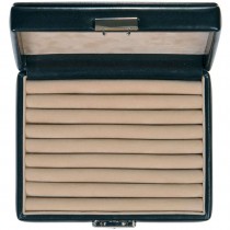 Sacher Ringkasten Ringetui schwarz Nappa-Optik Kasten für 32 Ringe abschließbar