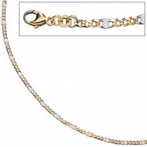 Steg-Panzerkette 333 Gelbgold massiv 2mm 45cm Gold Kette Halskette Goldkette
