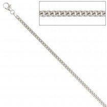 Panzerkette 925 Silber 2,5mm 45cm Halskette Kette Silberkette Karabiner